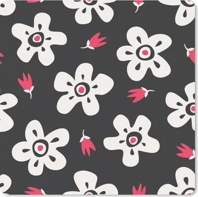 Produktbild von MuchoWow® Mauspad Mousepad Muster - Blumen - Sterne 30x30 cm - Mousepads - Maus Mat - Pad - Mausunterlage - Gaming