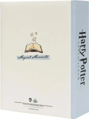 The back cover of a Harry Potter photo album.