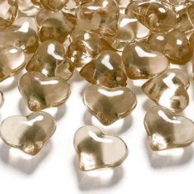 Produktbild von 30 Dekosteine Herz| Ø 21 mm Gold