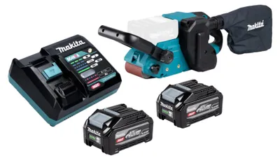 Immagine prodotto di Levigatrice a nastro a batteria Makita BS 001 GU201 40 V max. 76 x 533 mm Brushless + 2 batterie da 4,0 Ah + caricabatterie