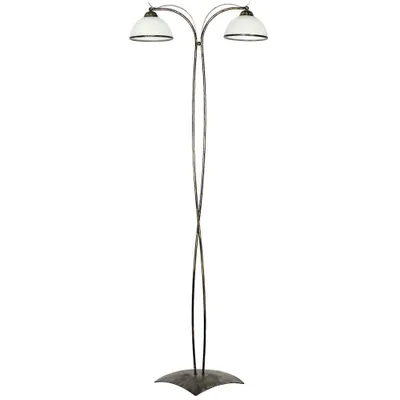 Obrázek produktu pro Stojací lampa zlatá dekorativní dvě skleněná stínidla 2xE27 15W Korfu Luminex
