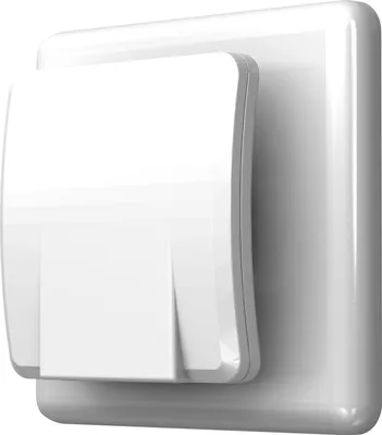 A close-up, studio shot of a white night light.