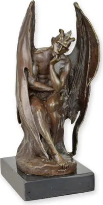 Produktbild von Eine Bronzeskulptur Teufel Replikat Retro Design Dekoration
