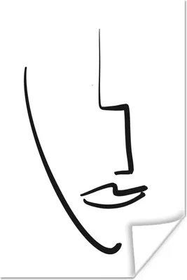 Produktbild von MuchoWow® Poster Frau - Gesicht - Lippen 80x120 cm - Papierdruck