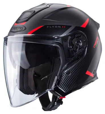Produktbild von Caberg Helm Flyon II Boss matt-grau/rot-schwarz - Größe L