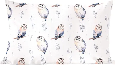 Produktbild von MuchoWow® Zierkissen Sofakissen Wohnzimmer Dekokissen 50x30 cm Winter - Eule - Weiß - Wohnzimmerdekoration - Polster mit Photo