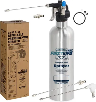 Produktbild von Drucksprüher 650 ml Edelstahl 4 Düsen Handsprüher Werkstatt
