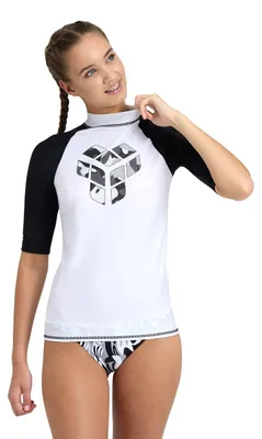 Produktbild von ARENA Damen UV-Schutz Rash Graphic Kurzarm Shirt