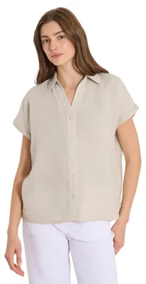 Produktbild von Cecil Leinen-Hemdbluse Macadamia beige M