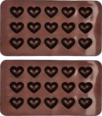 Zdjęcie produktu dla Birkmann silikonowa forma do pralin serce zestaw 2 260 ml 11,5x21x2,5 cm Forma do pieczenia