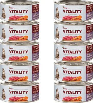 Obrázek produktu pro Akinu VITALITY Tuňák & krevety konzerva pro kočky 10 x 70 g