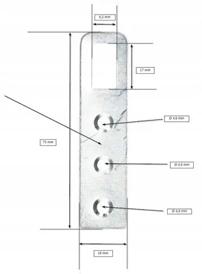 Produktbild von Kotarbau Möbelaufhänger 75x18 mm verzinkt robust