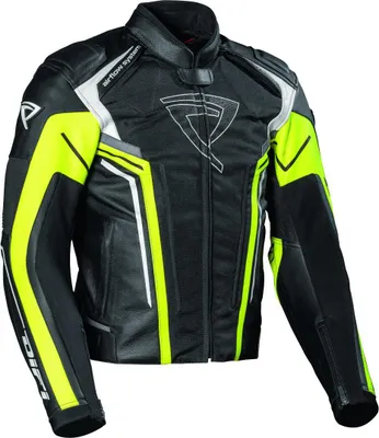 Produktbild von DIFI Valencia Motorrad Leder- / Textiljacke, schwarz/gelb, 54