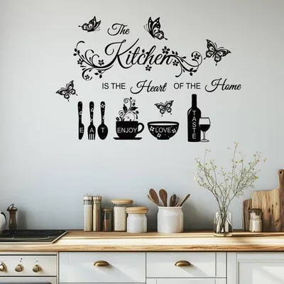 Productafbeelding van Wandstickers keuken 2-delig - afneembare muurdecoratie - diverse ontwerpen - eenvoudig aan te brengen - ShopVlot