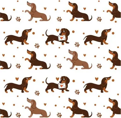 Produktbild von 20 Servietten Dachshund Pattern - Dackel-Muster 33x33cm