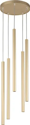 Zdjęcie produktu dla Lampa wisząca nowoczesna dekoracyjna 5 punktowa okrągła złota Sopel 5xG9 3W Sigma Lighting