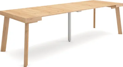 Produktbild von Ausziehbarertisch, 262x90x73cm, Für 12 Gäste, Hölzerne Beine, Eiche