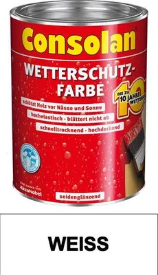 Produktbild von Consolan Wetterschutz Farbe weiss 2,5 L