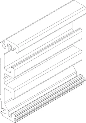Produktbild von GEZE Zargenausgleichsprofil Wm.Alu.EV1 L.2050mm Levolan 60/120 - 147556