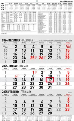 Immagine prodotto di ALPHA 602608 Calendario da parete 3 mesi - 30 x 49 cm