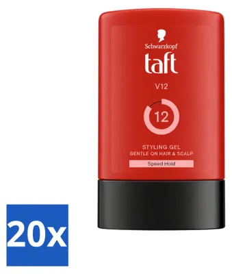 Immagine prodotto di 20 confezioni di gel modellante Taft V12 - Fissaggio estremamente forte - 300 ml - Confezione - 20 pezzi