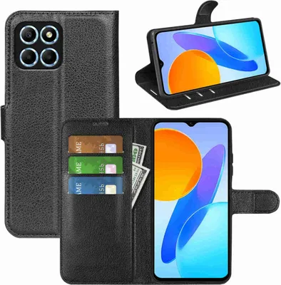 Obrázok produktu pre Pre Honor X8 5G mobilný telefón puzdro čierne puzdro syntetická koža puzdro kryt puzdro ochrana
