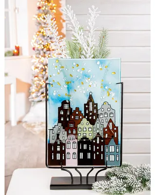 Obrázok produktu pre Gilde Glasart obdĺžniková váza "Stadtlichter" 55530