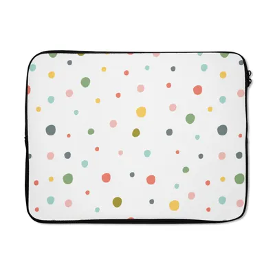 Produktbild von MuchoWow® Laptop Hülle 15 Zoll Farbe - Muster - Punkte Laptoptasche - Laptoptasche - Sleeve - Rundum-Schutz