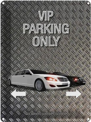 Produktbild von vianmo Blechschild 40x30 cm Parken VIP parking only