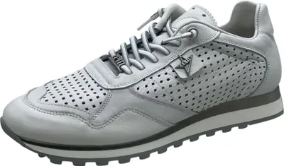 A single white sneaker is shown against a white background.