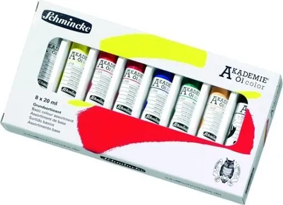Produktbild von Schmincke Öl AKADEMIE Karton-Set 8 x Tb 20 ml Öl 79 108 097