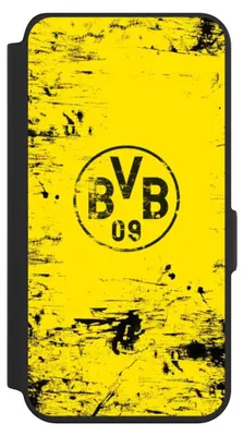 Produktbild von NIVOCASE Klapphülle für Samsung Galaxy S24  Handyhülle aus Kunst Leder NIVOflip schwarz BVB Borussia Dortmund Offizielles Lizenzprodukt