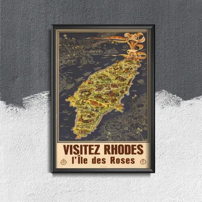 Produktbild von Poster - Canvas - Leinwand - 29,7 cm x 42 cm - Rhodos Griechenland