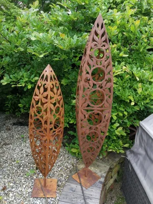 Produktbild von Edelrost Skulptur Blätterzapfen, 120 cm