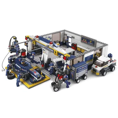 Produktbild von Torro Bausteine Set - Racing Team Boxengasse