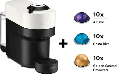 Produktbild von NESPRESSO Krups Vertuo Pop Kokosnuss Weiß XN920110P Set