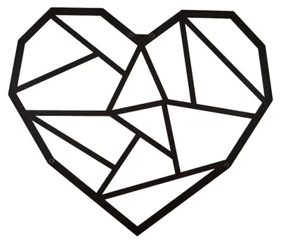 Immagine prodotto di Decorazione da parete moderna in metallo a forma di cuore