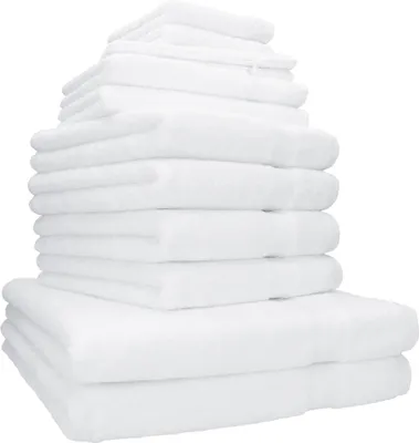 Produktbild von Betz Premium Handtuch-Set 12-teilig – 100% Baumwolle – ®  – extra saugfähig & weich – hohe Grammatur – Farbe weiß