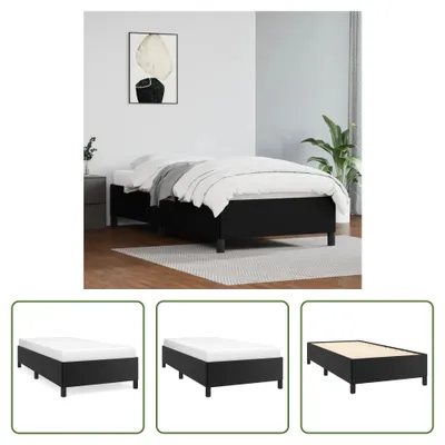 Produktbild von The Living Store Bettgestell Schwarz 90x190 cm Kunstleder