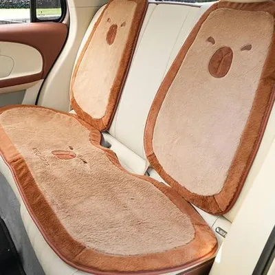 Produktbild von Bequeme Auto-Sitzauflage aus Hamster-Plüsch für Lkw, SUV, Van, Pendelfahrten, Roadtrips, Langstreckenfahrten und zu Hause