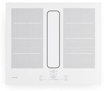 Zdjęcie produktu dla Klarstein ChefFusion Płyta indukcyjna z okapem 60 cm – 4 strefy, 7200 W, 504,3 m³/h, strefy Flex, tryb recyrkulacji i wywiewu
