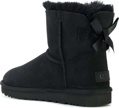 Produktbild von Ugg Mini Bailey Bow II Stiefel Schwarz - Damenstiefel - 1016501-BLK