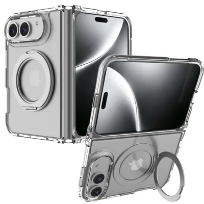 Image de Cazy Coque Compatible avec iPhone Duo - Compatible MagSafe - Coque Renforcée Militaire - Transparente