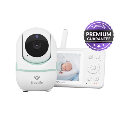 Immagine prodotto di TrueLife NannyCam R4: tata rotante a 360°, LCD da 3,2", comunicazione bidirezionale, visione notturna, rilevamento della temperatura, VOX, ninne nanne, portata fino a 300 m