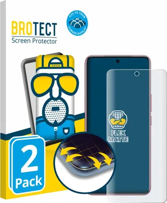 Produktbild von 2x BROTECT Fullscreen Schutzfolie für Vivo V60e Displayschutz Folie Fullcover Matt Entspiegelungsfolie
