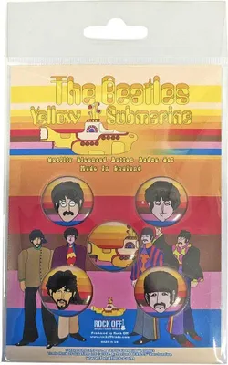Produktbild von The Beatles - Portrait - Abzeichen "Yellow Submarine" 5er-Pack - Metall, Kunststoff RO10536 (Einheitsgröße) (Bunt)