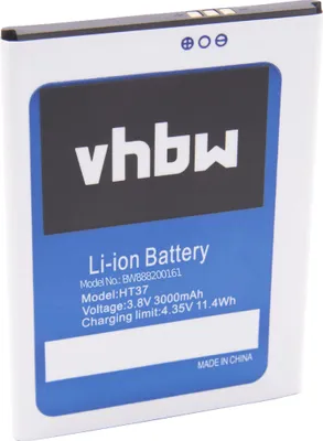 Produktbild von vhbw Akku kompatibel mit HomTom HT37 Handy Smartphone Telefon (3000 mAh, 3,8 V, Li-Ion)