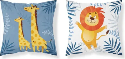 Produktbild von Kissenbezug, Kinderkissenbezug 100% Baumwolle 40x40cm Dschungelfreunde 0020a