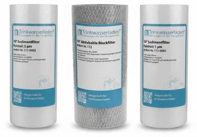 Produktbild von Filter Set 10' 3-teilig Ersatzfilter Umkehrosmose Anlage RO Sediment Aktivkohle