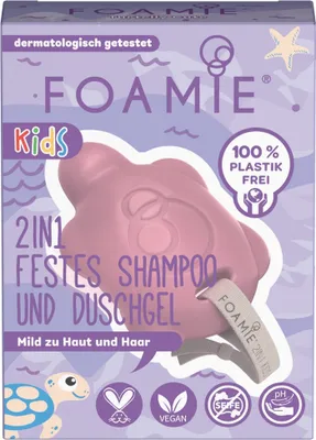 Obrázek produktu pro Foamie Olej migdałowy i brzoskwinia 2w1 Szampon i żel pod prysznic, 80g (PRODUKT Z NIEMIEC)